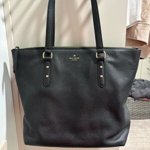 Kate Spade Black Pebbled Leather Tote